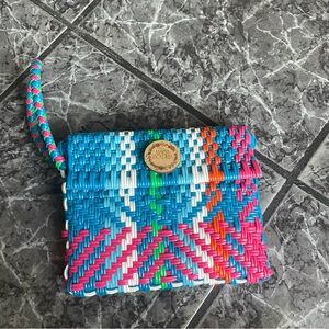 Colorful Woven Clutch
